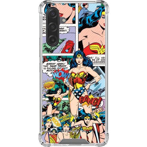 DC Comics Wonder Woman Comic Blast Galaxy A17 Clear Case