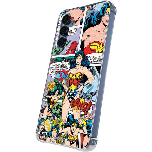 DC Comics Wonder Woman Comic Blast Galaxy A55 5G Clear Case