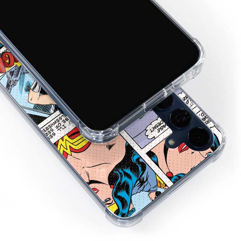 DC Comics Wonder Woman Comic Blast Galaxy A55 5G Clear Case