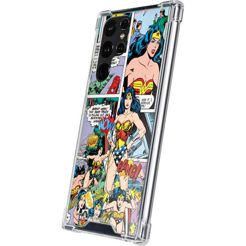DC Comics Wonder Woman Comic Blast Galaxy S23 Ultra Clear Case