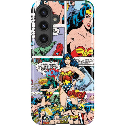DC Comics Wonder Woman Comic Blast Galaxy S25 Impact Case
