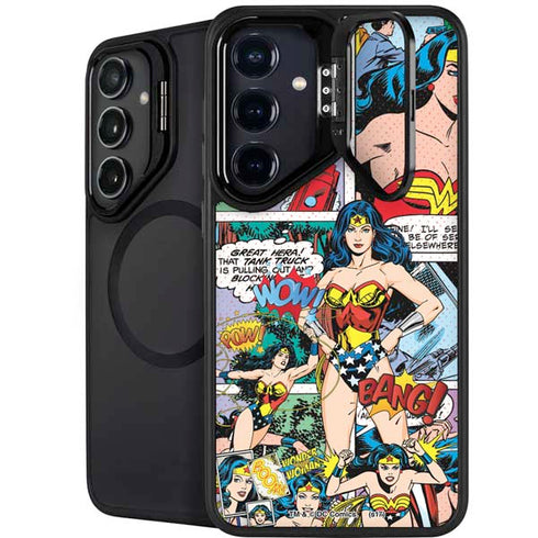 DC Comics Wonder Woman Comic Blast Galaxy S25 Kickstand Case