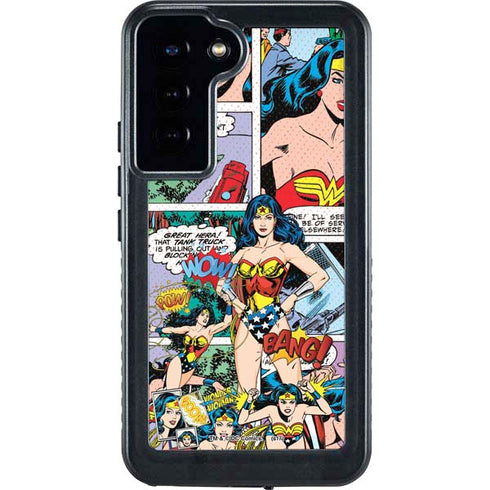 DC Comics Wonder Woman Comic Blast Galaxy S24 Plus Waterproof Case