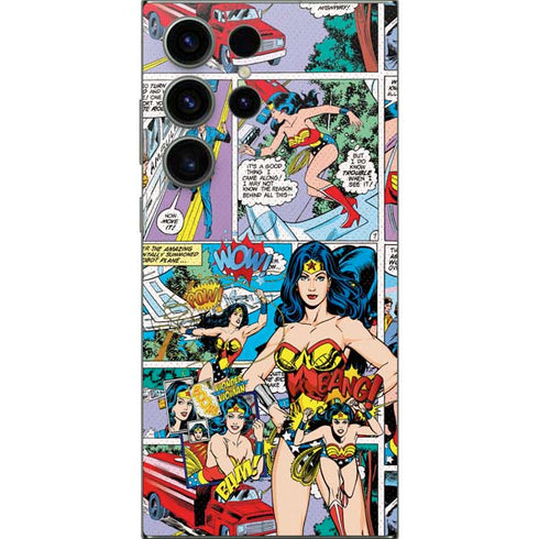 DC Comics Wonder Woman Comic Blast Galaxy S25 Ultra Skin