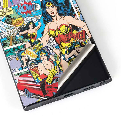 DC Comics Wonder Woman Comic Blast Galaxy S25 Ultra Skin