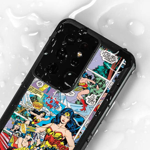 DC Comics Wonder Woman Comic Blast Galaxy S24 Ultra Waterproof Case