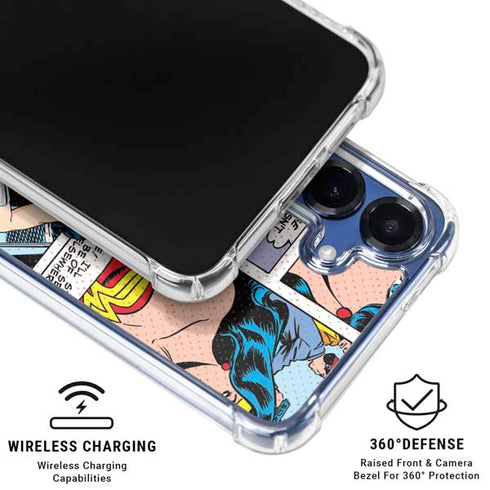 DC Comics Wonder Woman Comic Blast Galaxy S25 Clear Case