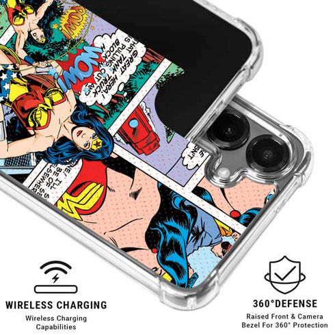 DC Comics Wonder Woman Comic Blast Galaxy S26 Plus Clear Case