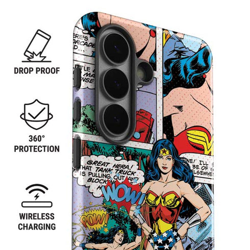 DC Comics Wonder Woman Comic Blast Galaxy S26 Plus Impact Case