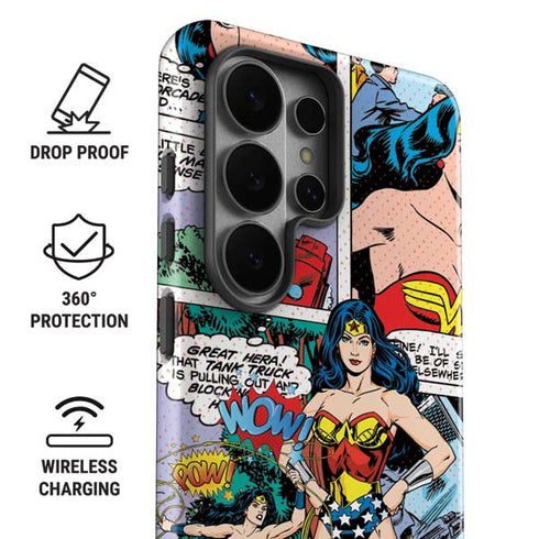 DC Comics Wonder Woman Comic Blast Galaxy S26 Ultra Impact Case