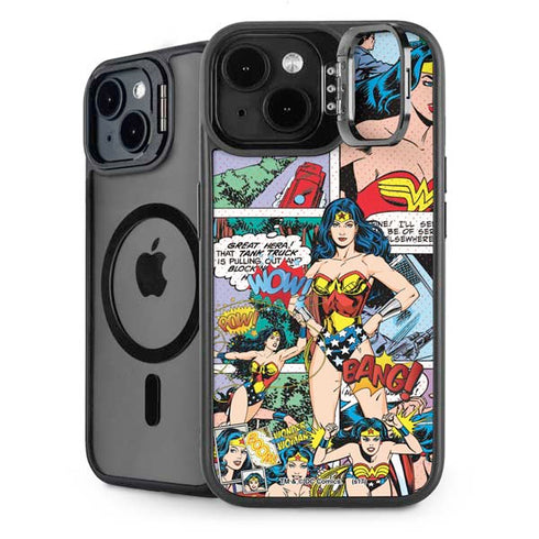 DC Comics Wonder Woman Comic Blast iPhone 14 Plus Kickstand Case