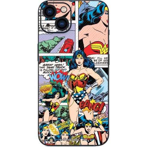 DC Comics Wonder Woman Comic Blast iPhone 15 Skin