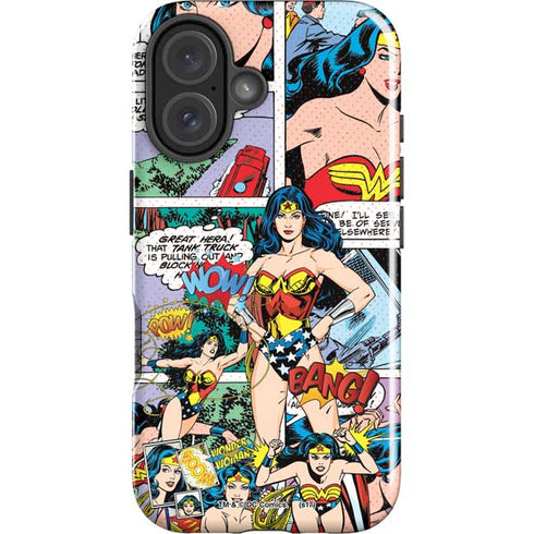DC Comics Wonder Woman Comic Blast iPhone 16 Impact Case