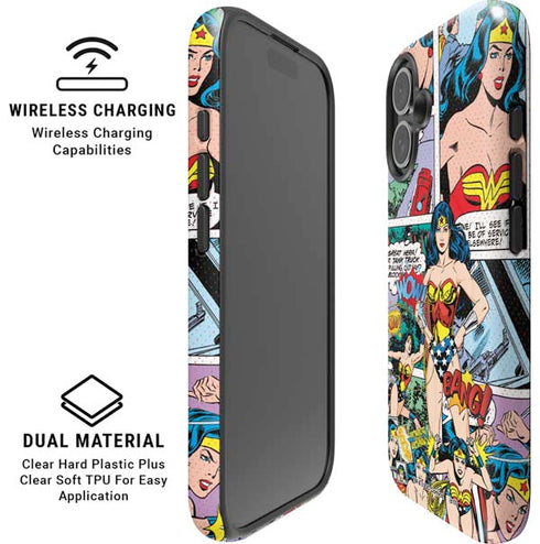 DC Comics Wonder Woman Comic Blast iPhone 16 Magsafe Impact Case