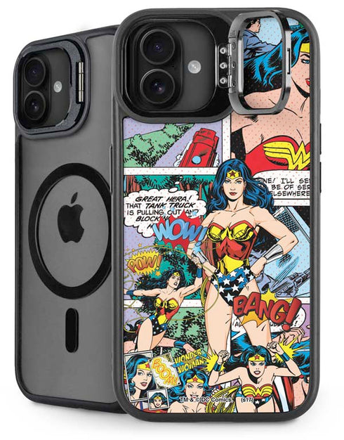 DC Comics Wonder Woman Comic Blast iPhone 16 Plus Kickstand Case