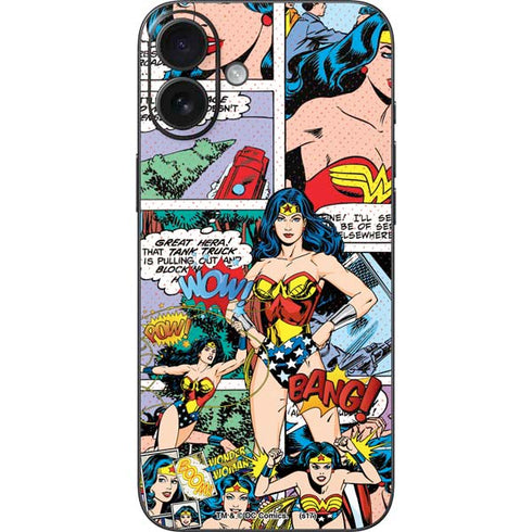 DC Comics Wonder Woman Comic Blast iPhone 16 Plus Skin