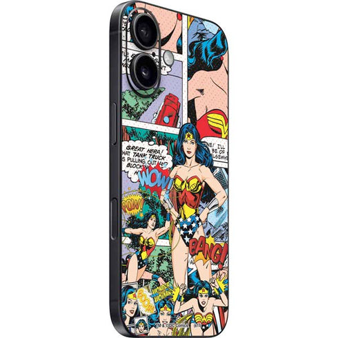 DC Comics Wonder Woman Comic Blast iPhone 16 Plus Skin