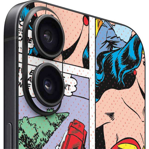 DC Comics Wonder Woman Comic Blast iPhone 16 Plus Skin