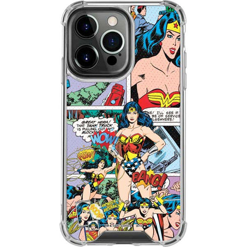 DC Comics Wonder Woman Comic Blast iPhone 16 Pro Clear Case