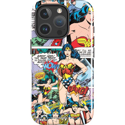 DC Comics Wonder Woman Comic Blast iPhone 16 Pro Impact Case