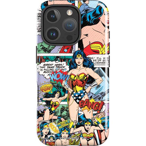 DC Comics Wonder Woman Comic Blast iPhone 16 Pro Magsafe Impact Case