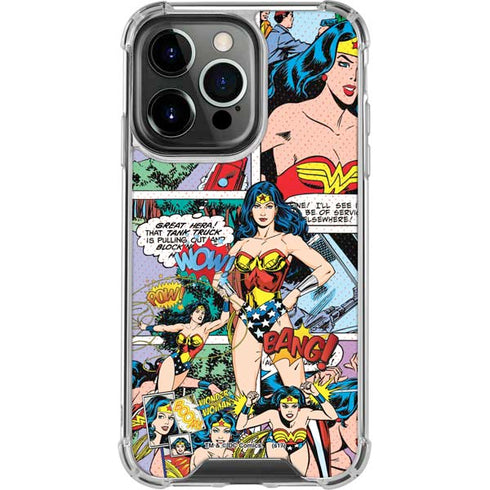 DC Comics Wonder Woman Comic Blast iPhone 16 Pro Max Clear Case