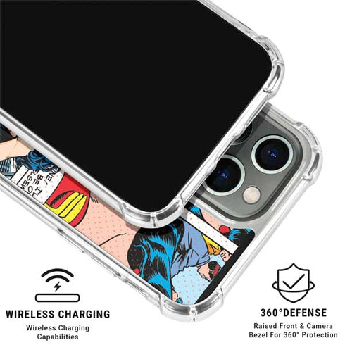 DC Comics Wonder Woman Comic Blast iPhone 16 Pro Max Clear Case