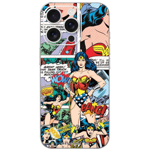 DC Comics Wonder Woman Comic Blast iPhone 16 Pro Skin