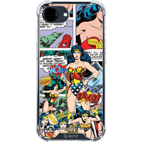 DC Comics Wonder Woman Comic Blast iPhone 16e Clear Case
