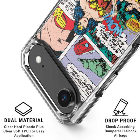 DC Comics Wonder Woman Comic Blast iPhone 17 Air Clear Case