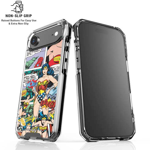DC Comics Wonder Woman Comic Blast iPhone 17 Air Clear Case