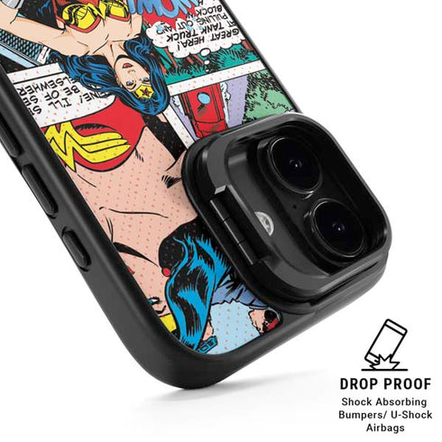 DC Comics Wonder Woman Comic Blast iPhone 17 Kickstand Case