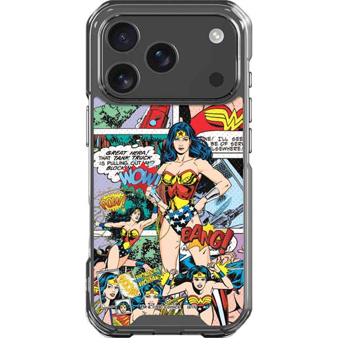 DC Comics Wonder Woman Comic Blast iPhone 17 Pro Clear Case