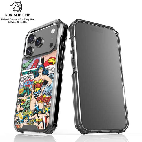 DC Comics Wonder Woman Comic Blast iPhone 17 Pro Clear Case