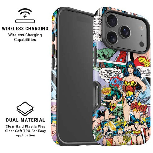 DC Comics Wonder Woman Comic Blast iPhone 17 Pro Magsafe Impact Case