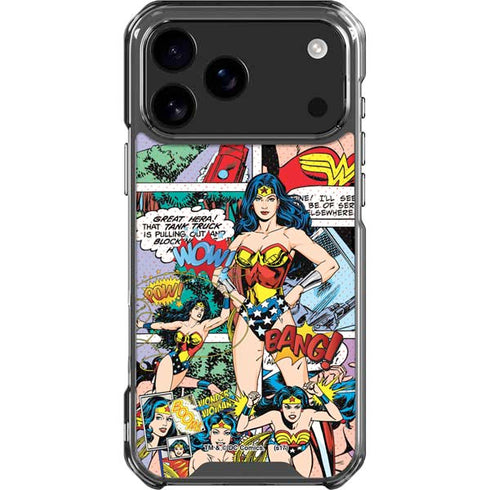 DC Comics Wonder Woman Comic Blast iPhone 17 Pro Max Clear Case