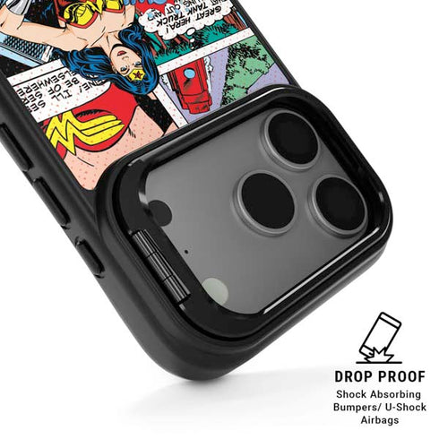 DC Comics Wonder Woman Comic Blast iPhone 17 Pro Max Kickstand Case