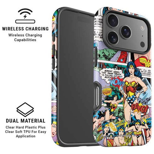 DC Comics Wonder Woman Comic Blast iPhone 17 Pro Max Magsafe Impact Case