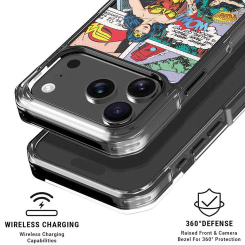 DC Comics Wonder Woman Comic Blast iPhone 18 Pro Clear Case