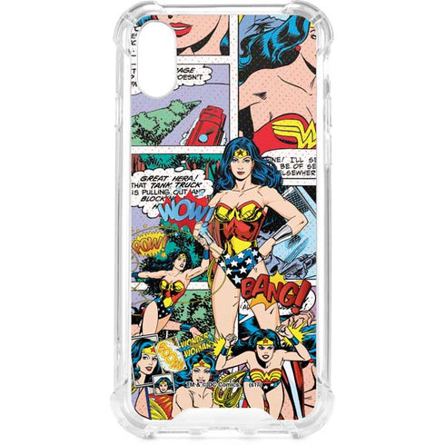 DC Comics Wonder Woman Comic Blast iPhone XS Clear Case