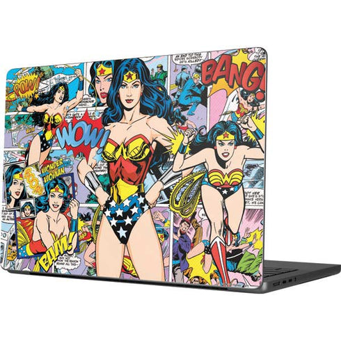 DC Comics Wonder Woman Comic Blast Apple MacBook Pro 14-inch Skin