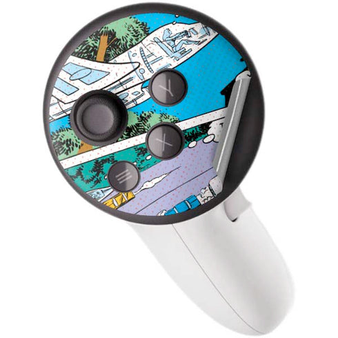 DC Comics Wonder Woman Comic Blast Meta Quest 3S Skin