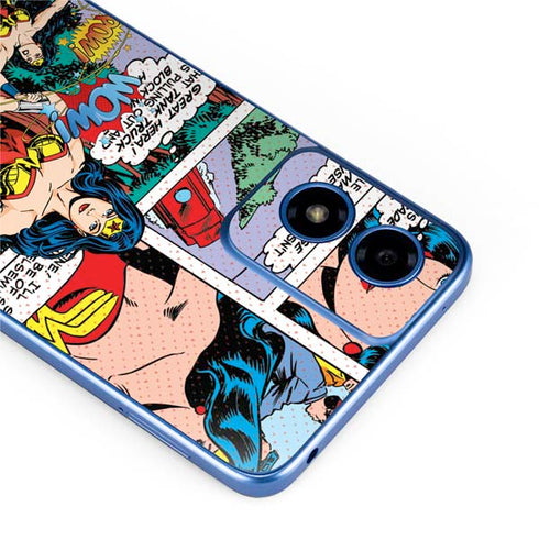 DC Comics Wonder Woman Comic Blast Moto G Play 4G (2024) Skin