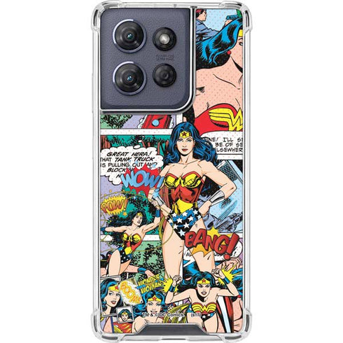 DC Comics Wonder Woman Comic Blast Moto G Play 5G (2025) Clear Case