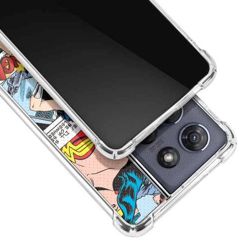DC Comics Wonder Woman Comic Blast Moto G Power 5G (2025) Clear Case