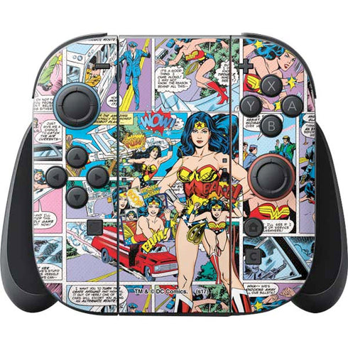 DC Comics Wonder Woman Comic Blast Nintendo Switch 2 (2025) Joy-Con Controller Skin