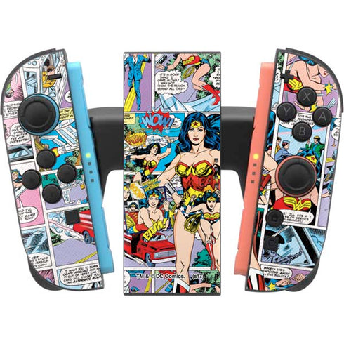 DC Comics Wonder Woman Comic Blast Nintendo Switch 2 (2025) Joy-Con Controller Skin