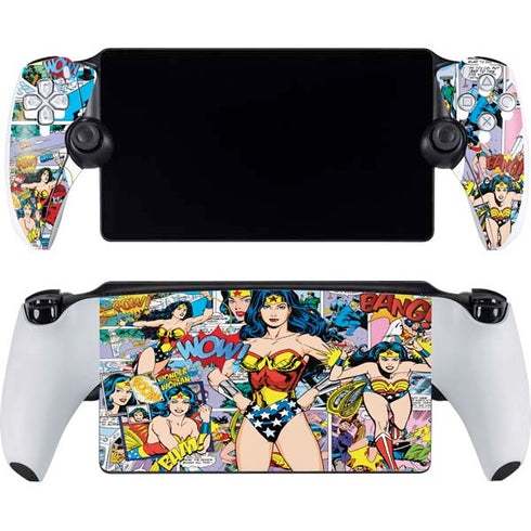 DC Comics Wonder Woman Comic Blast PlayStation Portal Remote Player Skin