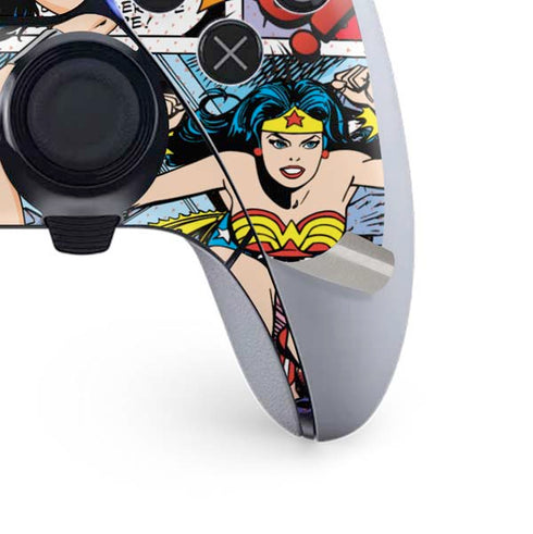 DC Comics Wonder Woman Comic Blast PS5 DualSense Edge Pro Controller Skin