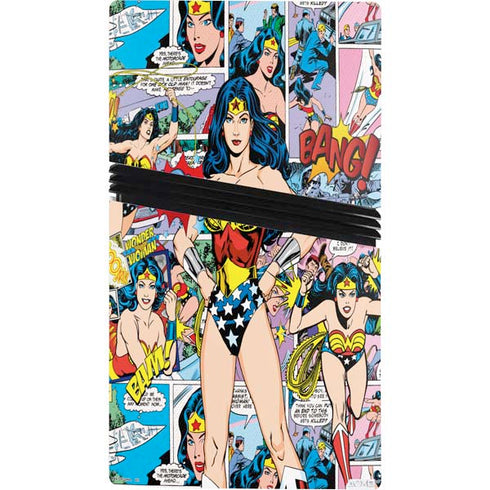 DC Comics Wonder Woman Comic Blast PS5 Pro Console Skin